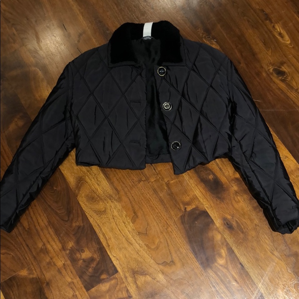 Vintage Versace crop puffer jacket